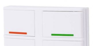 Über die vier Tasten des Mobile Alerts-Taster MA 10880 lassen sich bis zu drei Funktionen von vier verschiedenen Smart-Home-Geräten ein- und ausschalten oder steuern.