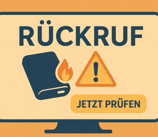 Rückruf wegen Brandgefahr wird angezeigt