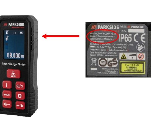 Die OWIM GmbH & Co. KG warnt vor der weiteren Verwendung des Produktes "Laser-Entfernungsmesser" der Marke "Parkside" mit der IAN 470757_2407