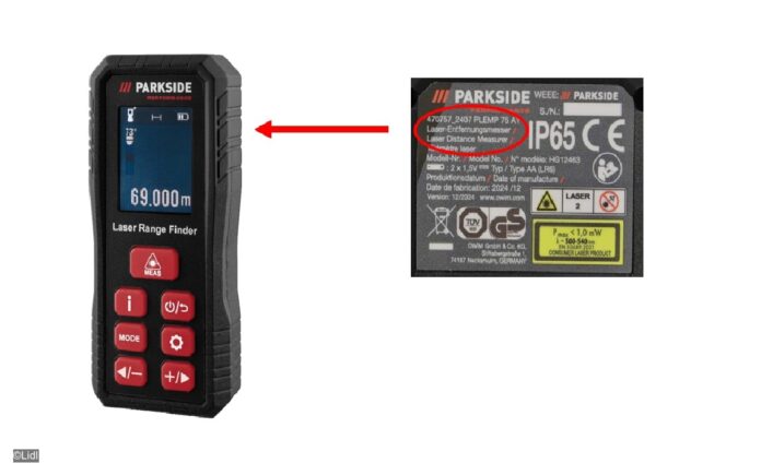 Die OWIM GmbH & Co. KG warnt vor der weiteren Verwendung des Produktes "Laser-Entfernungsmesser" der Marke "Parkside" mit der IAN 470757_2407 Die OWIM GmbH & Co. KG warnt vor der weiteren Verwendung des Produktes "Laser-Entfernungsmesser" der Marke "Parkside" mit der IAN 470757_2407