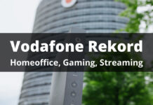 Haus mit Router im Vordergrund und Text für einen Rekord