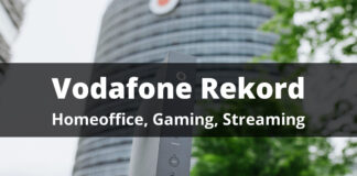 Haus mit Router im Vordergrund und Text für einen Rekord