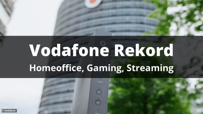 Haus mit Router im Vordergrund und Text für einen Rekord