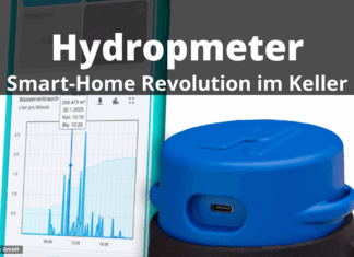 Wasserzähler werden smart: Revolution für Hausbesitzer Digitaler Wasserzähler mit Smartphone App auf der linken Seite