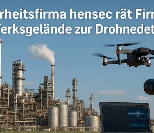 Drohnenabwehr vor einem Werksgelände