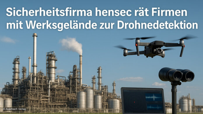 Drohnenabwehr vor einem Werksgelände