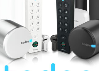tedee Smart Locks: „Matter over Thread“ Update gestartet Silbernes tedee GO Smart Lock vor weißem Hintergrund