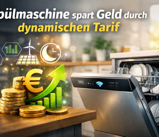 Smart Home & dynamischer Strom: Spülmaschine startet automatisch Spülmaschine spart Geld durch dynamischen Stromtarif