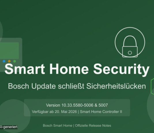 Bosch Smart Home: Wichtiges Sicherheitsupdate Bosch Smart Home Update Version 10.33.5580-5006 & 5007