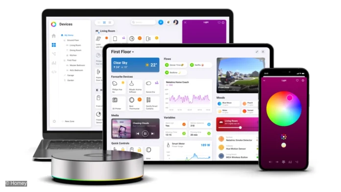 Homey-Bridge-und-Mobile-App&Web Homey Bridge und Web-Portal